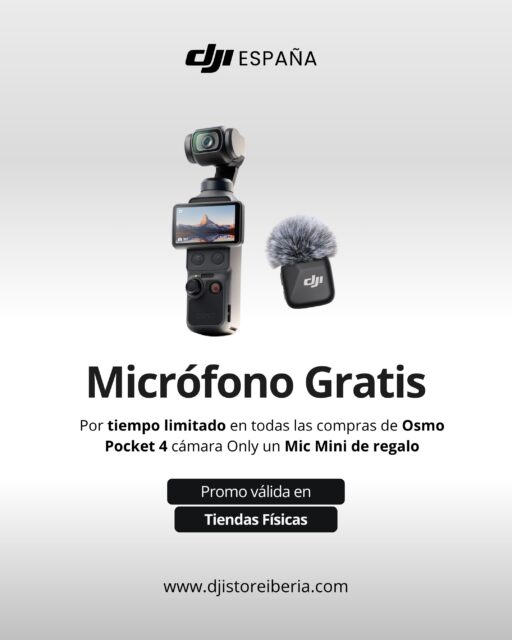 ¿Querías el setup perfecto para tus vlogs? Te lo ponemos más fácil que nunca. 🤩🎥
Compra la nueva DJI Osmo Pocket 4 (Cámara Only) y llévate un DJI Mic Mini de regalo. Captura cada aventura con la mejor calidad de imagen y asegura que tu voz siempre sea la protagonista.
⏳ Promoción válida por tiempo limitado y ÚNICAMENTE en tiendas físicas. ¡No dejes que se agoten!
Te esperamos en nuestras sucursales oficiales para que te lleves tu equipo completo. 🏃♂️💨
🔗 Explora nuestro catálogo en: www.djistoreiberia.com
#DJI #DJIStoreIberia #Pocket4 #AudioPro #Filmmaking