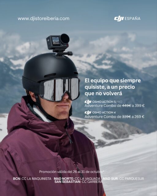 ¡Tu compañero de viaje perfecto ahora cuesta menos! 🌍✈️ Captura cada aventura con la máxima calidad y aprovecha estos increíbles descuentos en nuestros paquetes Adventure Combo
⏳ ¡Apresúrate y actualiza tu equipo! Esta promoción es válida únicamente del 26 al 31 de octubre.
Asegura tu cámara visitando nuestras tiendas físicas:
📍 Madrid Norte: Centro Comercial La Vaguada
📍 Madrid Sur: Centro Comercial Westfield Parquesur
📍 Barcelona: Centro Comercial Westfield La Maquinista
📍 Donostia / San Sebastián: Centro Comercial Garbera
🌐 O realiza tu compra en línea de forma rápida en: www.djistoreiberia.com
#DJI #OsmoAction5Pro #OsmoAction4 #CamaraDeAccion #Viajes #Aventura #OfertasTech #CreadoresDeContenido #DJIStoreIberia