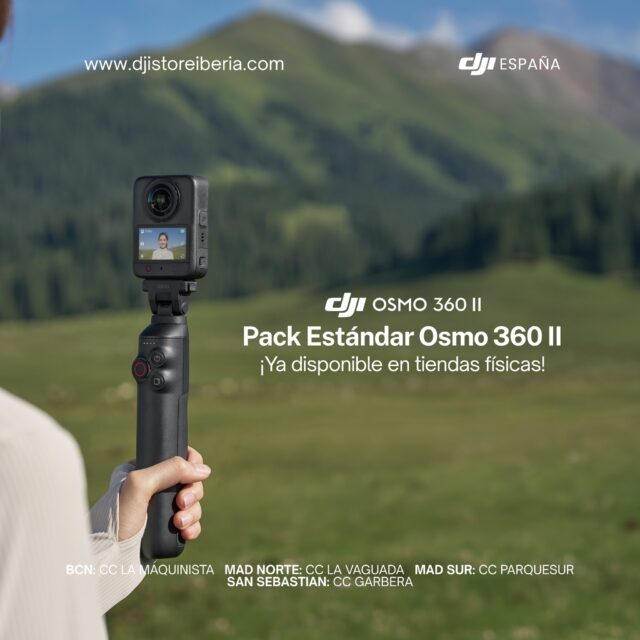 ¡Captura tu mundo desde todos los ángulos! 🌍📸
El Pack Estándar de la DJI Osmo 360 II ¡ya se encuentra disponible en nuestras tiendas físicas! Lleva tus aventuras al siguiente nivel y graba cada detalle de tu entorno con la mejor calidad y fluidez.
📍 Ven a conocerla y llévate la tuya en nuestras sucursales:
Madrid Norte: Centro Comercial La Vaguada
Madrid Sur: Centro Comercial Westfield Parquesur
Barcelona: Centro Comercial Westfield La Maquinista
Donostia / San Sebastián: Centro Comercial Garbera
🌐 También puedes adquirirla de forma rápida y segura en nuestro sitio oficial: www.djistoreiberia.com
#DJI #Osmo360II #Camara360 #DJIStoreIberia #CreadoresDeContenido #Videografia #Aventura #Filmmaking